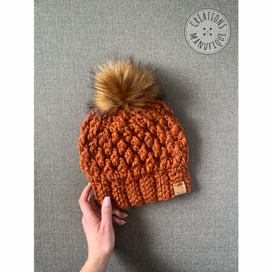 Tuque Orange brûlé - Sur commande