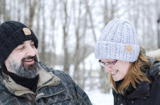 Tuque Fisherman Laine Épaisse Fait Main au Crochet - Sur commande