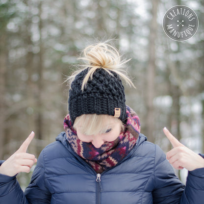 Tuque pour Chignon Fait Main au Crochet - Sur commande