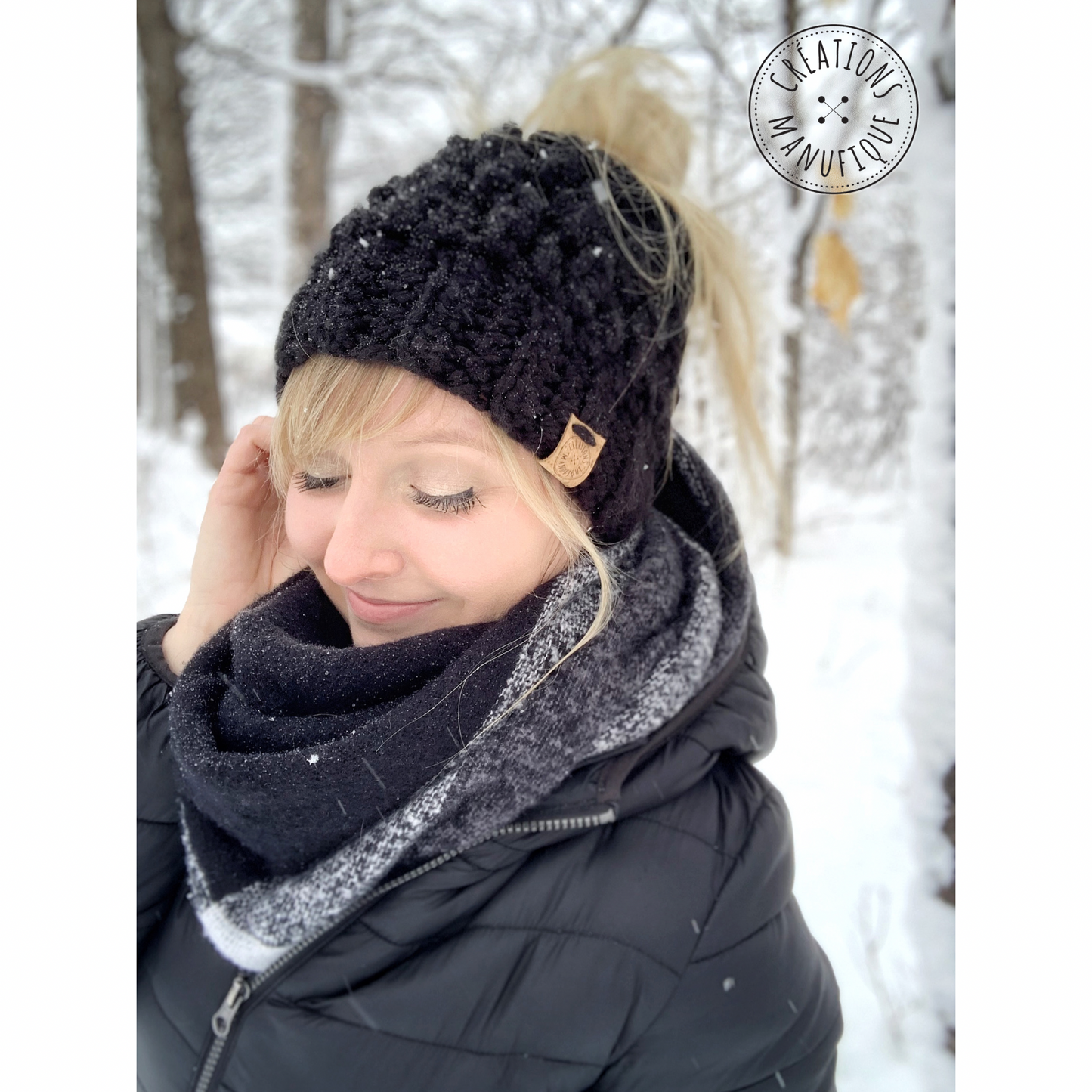 Tuque pour Chignon Fait Main au Crochet - Sur commande