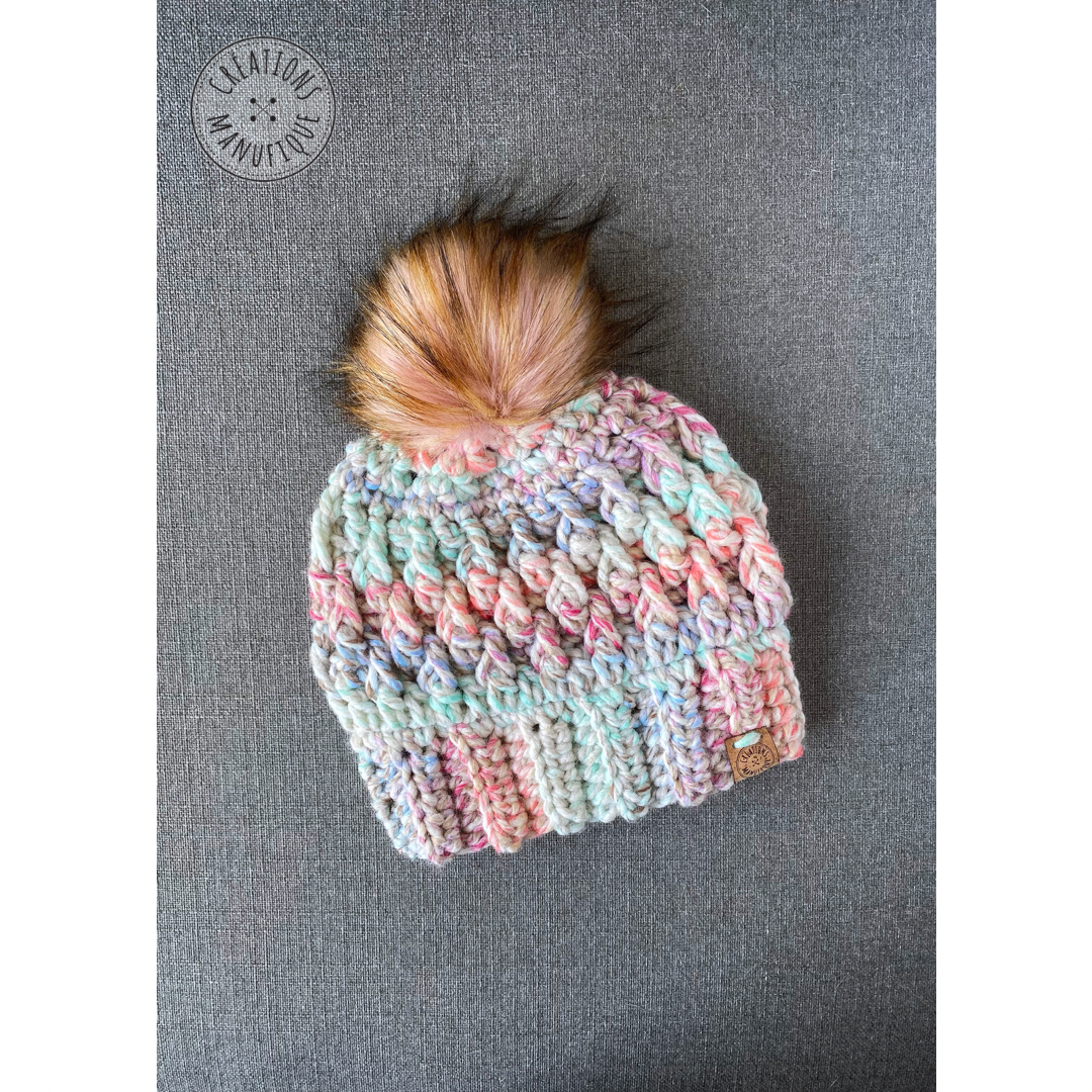 Tuque Barbe à papa - sur commande