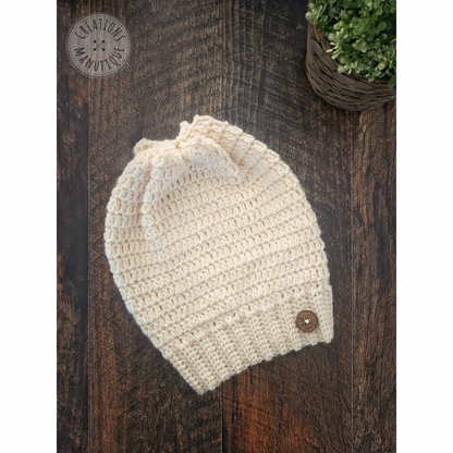 Soft, Thin Wool, Handmade Crochet Beanie - Made to Order