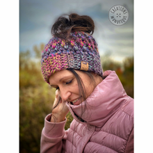 Load image into Gallery viewer, Candy crush bun beanie - Ready to ship
