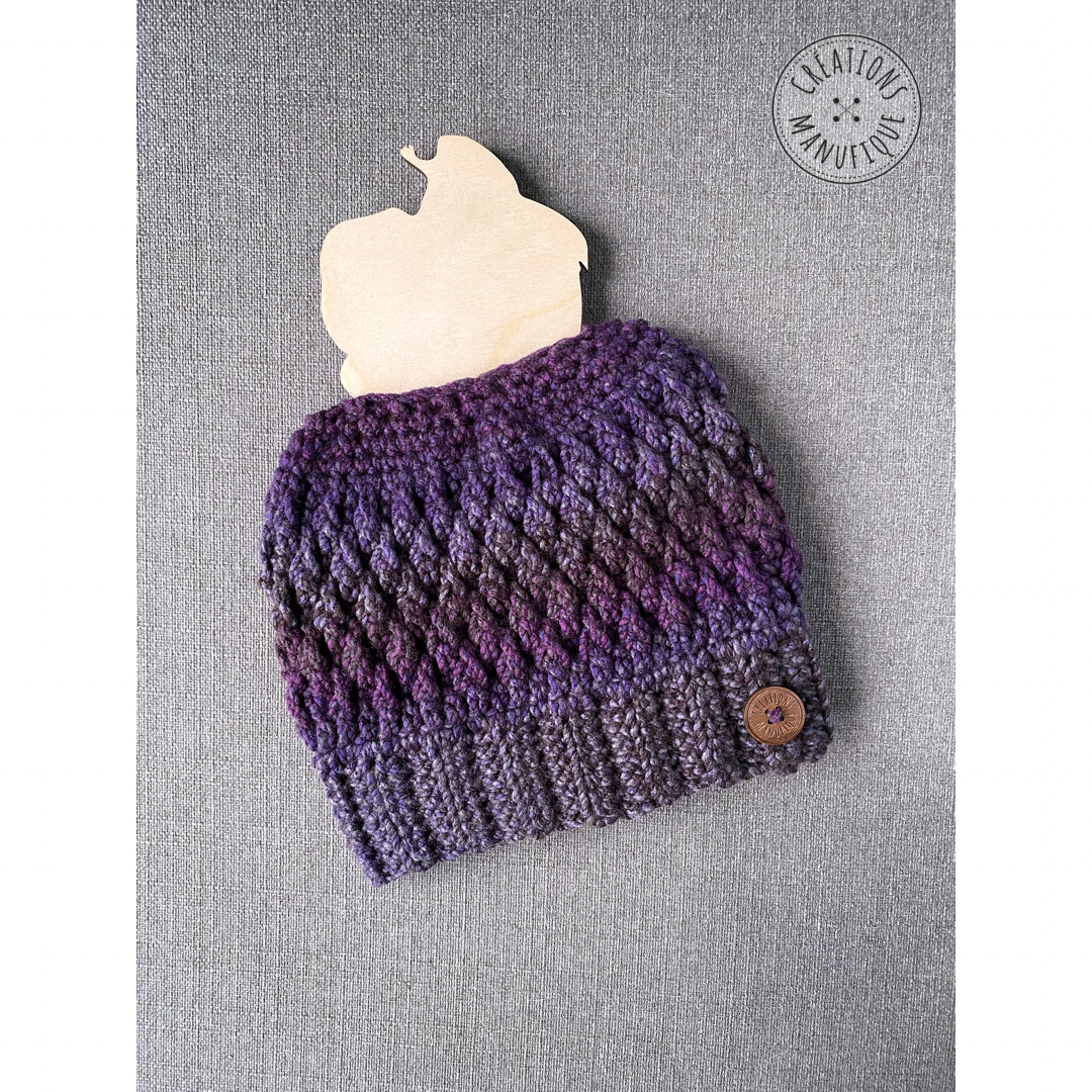 Tuque pour Chignon Fait Main au Crochet - Sur commande